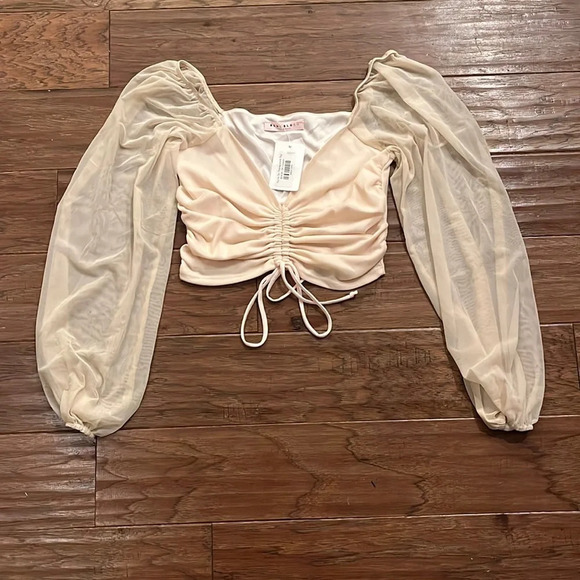 Blue Blush You’re So Transparent Top - Picture 1 of 7